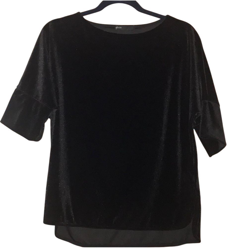 Gibson black and loose fitted velvet shirt